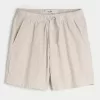 Seersucker-Shorts über dem Knie Seersucker-Shorts über dem Knie