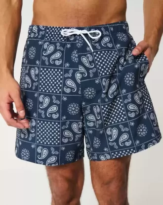 Seersucker Volley Badehose bis zur Mitte des Oberschenkels