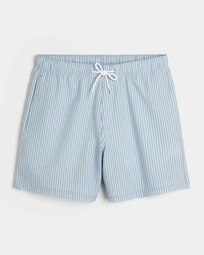 Seersucker Volley Badehose bis zur Mitte des Oberschenkels Seersucker Volley Badehose bis zur Mitte des Oberschenkels