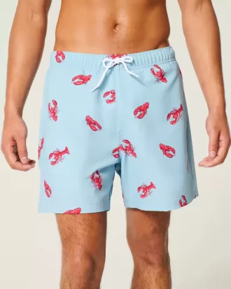 Seersucker Volley Badehose bis zur Mitte des Oberschenkels