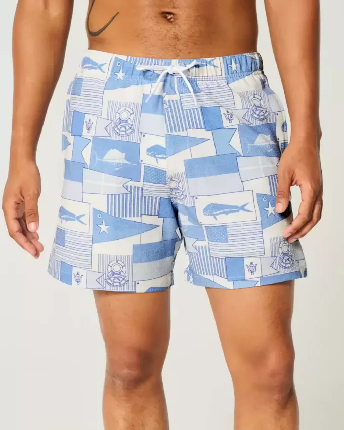 Seersucker Volley Badehose bis zur Mitte des Oberschenkels Seersucker Volley Badehose bis zur Mitte des Oberschenkels