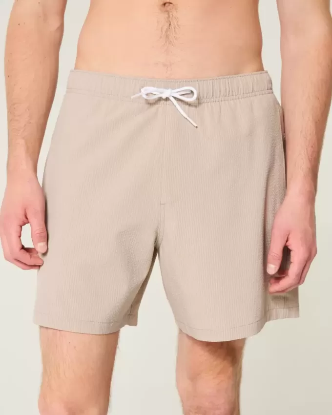 Seersucker Volley Badehose bis zur Mitte des Oberschenkels Seersucker Volley Badehose bis zur Mitte des Oberschenkels