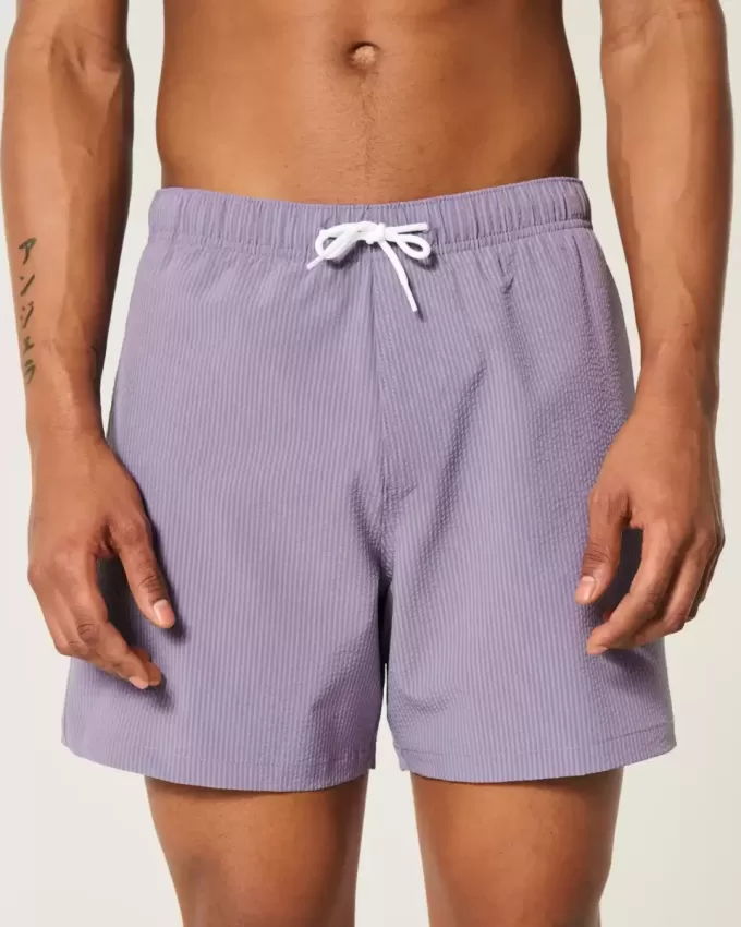 Seersucker Volley Badehose bis zur Mitte des Oberschenkels Seersucker Volley Badehose bis zur Mitte des Oberschenkels