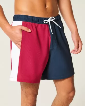 Seersucker Volley Badehose bis zur Mitte des Oberschenkels