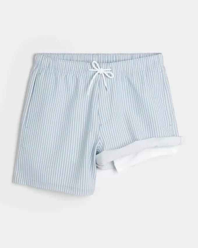 Seersucker Volley Badehose bis zur Mitte des Oberschenkels Seersucker Volley Badehose bis zur Mitte des Oberschenkels