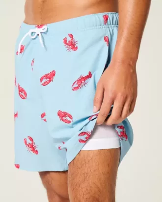 Seersucker Volley Badehose bis zur Mitte des Oberschenkels