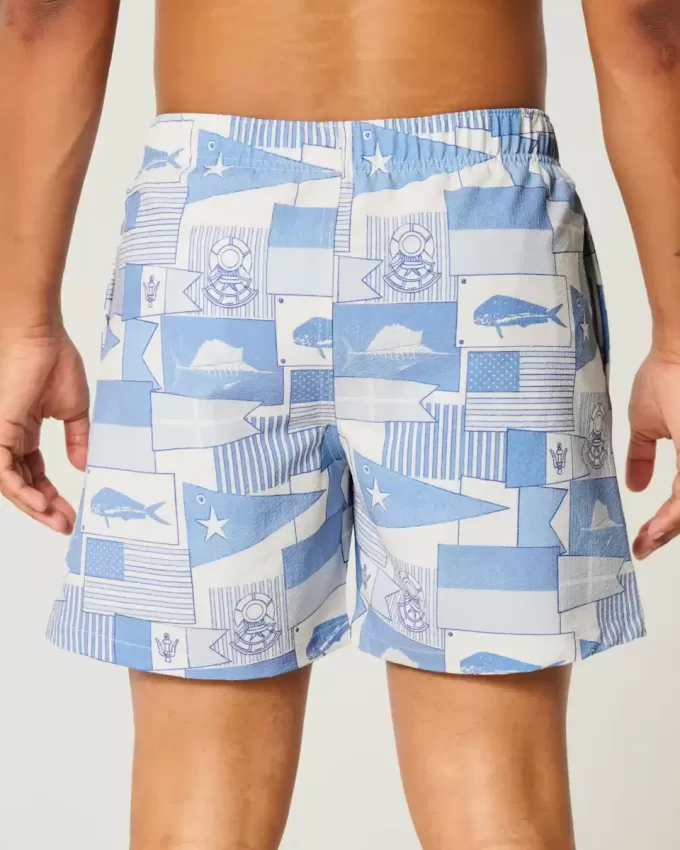 Seersucker Volley Badehose bis zur Mitte des Oberschenkels Seersucker Volley Badehose bis zur Mitte des Oberschenkels