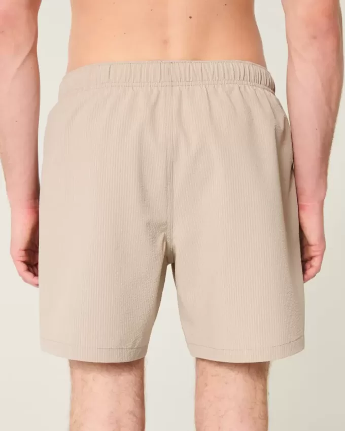 Seersucker Volley Badehose bis zur Mitte des Oberschenkels Seersucker Volley Badehose bis zur Mitte des Oberschenkels