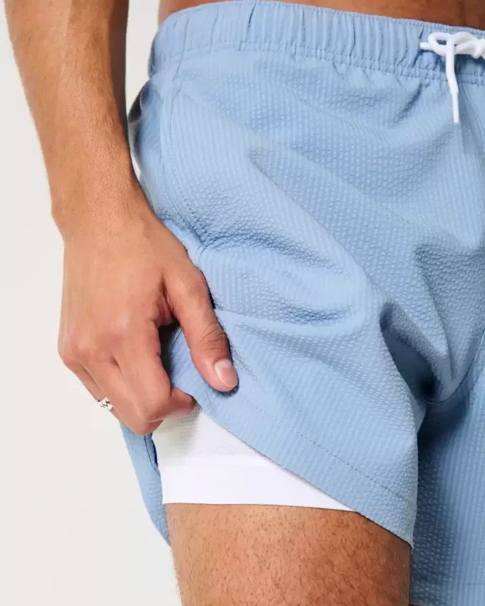 Seersucker Volley Badehose bis zur Mitte des Oberschenkels Seersucker Volley Badehose bis zur Mitte des Oberschenkels