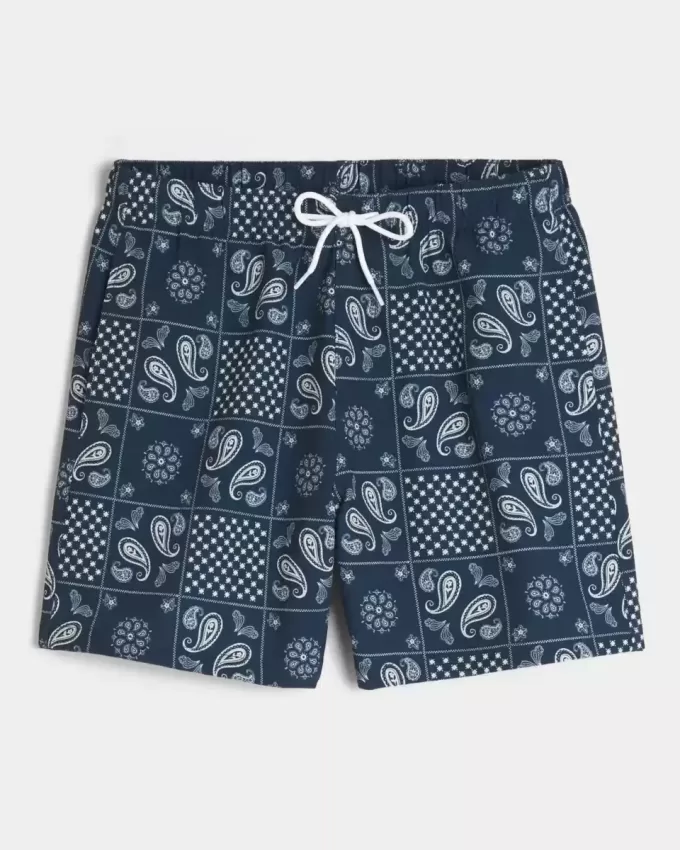 Seersucker Volley Badehose bis zur Mitte des Oberschenkels Seersucker Volley Badehose bis zur Mitte des Oberschenkels