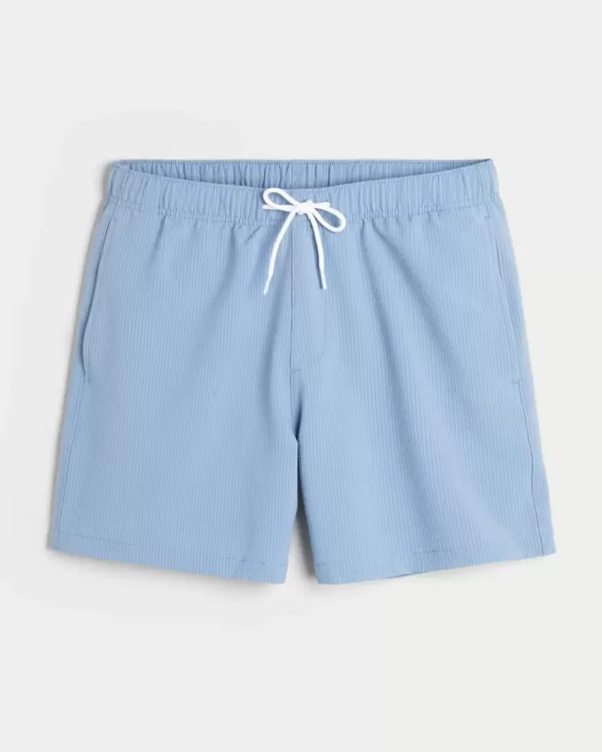 Seersucker Volley Badehose bis zur Mitte des Oberschenkels Seersucker Volley Badehose bis zur Mitte des Oberschenkels