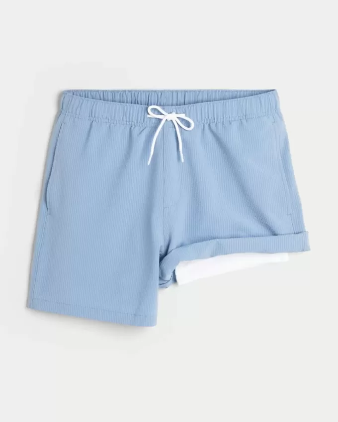 Seersucker Volley Badehose bis zur Mitte des Oberschenkels Seersucker Volley Badehose bis zur Mitte des Oberschenkels