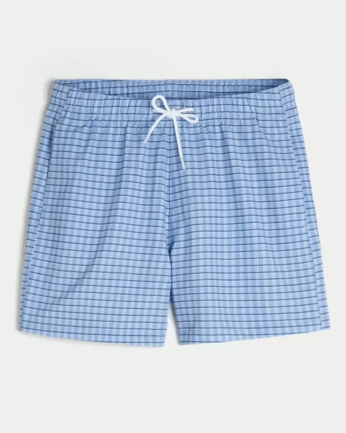 Seersucker Volley Badeshorts bis zur Mitte des Oberschenkels Seersucker Volley Badeshorts bis zur Mitte des Oberschenkels