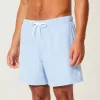 Seersucker Volley Badeshorts bis zur Mitte des Oberschenkels Seersucker Volley Badeshorts bis zur Mitte des Oberschenkels