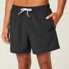 Seersucker Volley Badeshorts bis zur Mitte des Oberschenkels Seersucker Volley Badeshorts bis zur Mitte des Oberschenkels