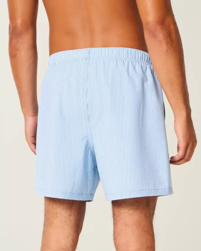 Seersucker Volley Badeshorts bis zur Mitte des Oberschenkels Seersucker Volley Badeshorts bis zur Mitte des Oberschenkels