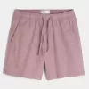 Shorts aus Leinenmischung über dem Knie