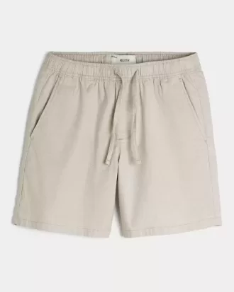 Shorts aus Leinenmischung über dem Knie