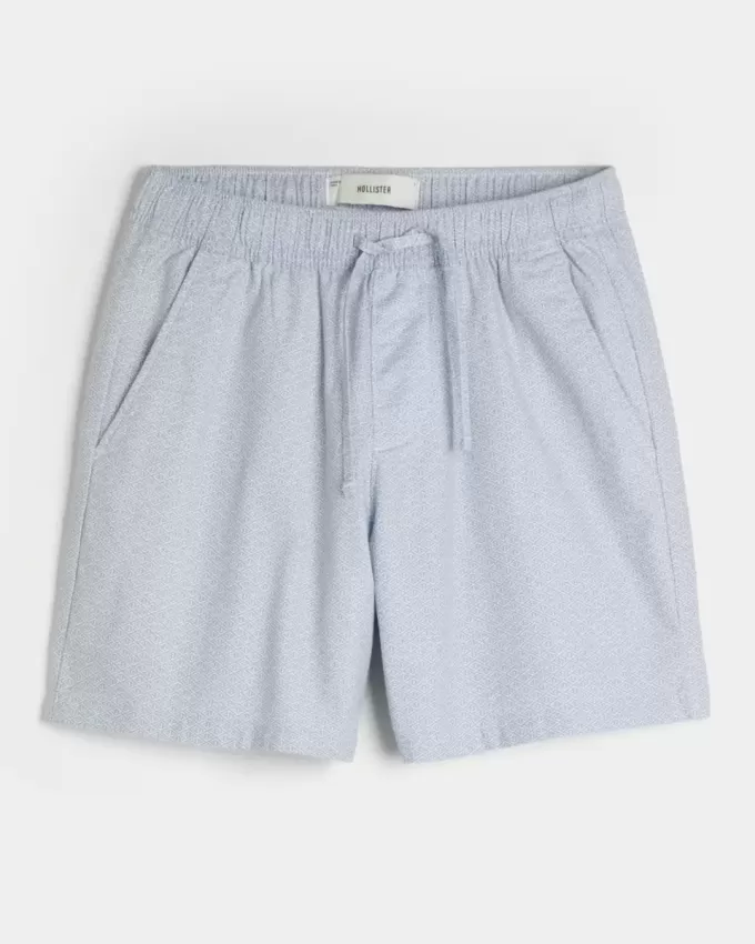 Shorts aus Leinenmischung über dem Knie