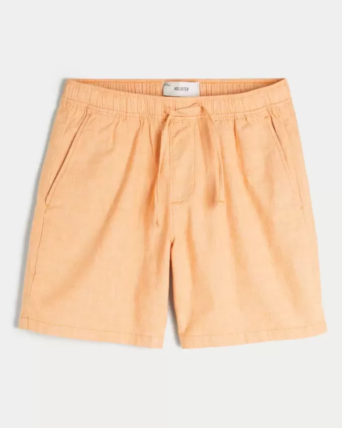 Shorts aus Leinenmischung über dem Knie Shorts aus Leinenmischung über dem Knie