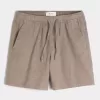 Shorts aus Leinenmischung über dem Knie