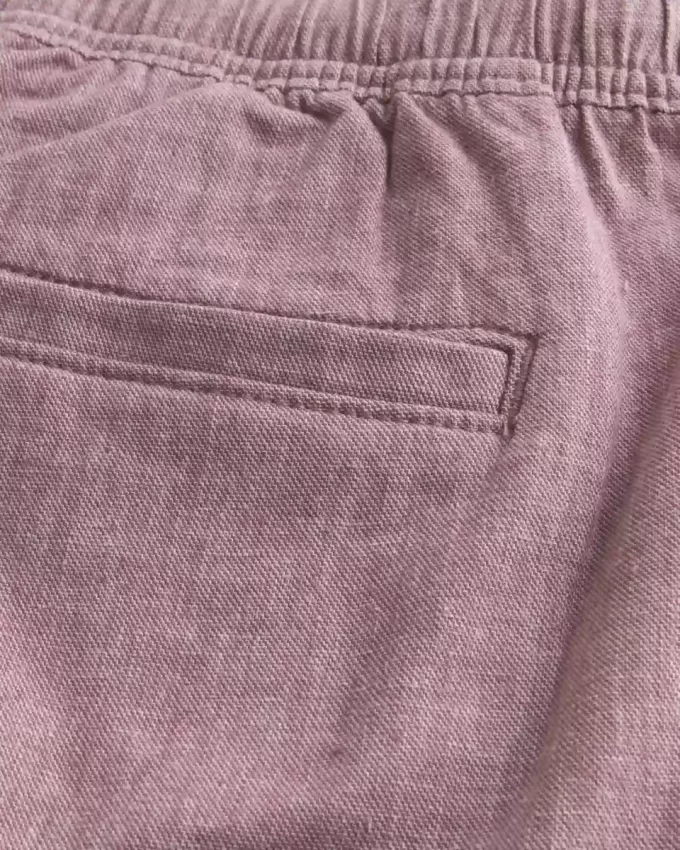 Shorts aus Leinenmischung über dem Knie