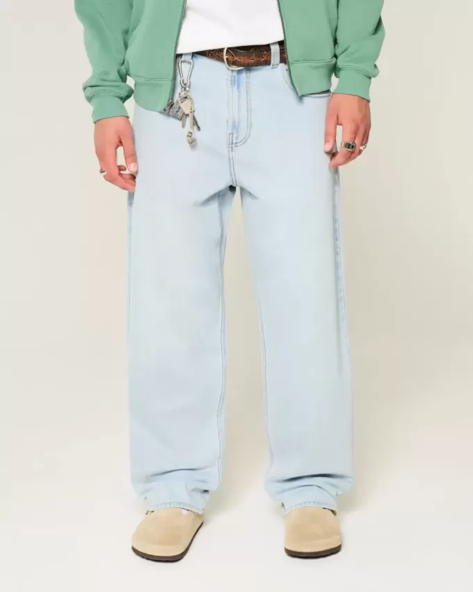 Skater-Baggy-Jeans in heller Waschung Skater-Baggy-Jeans in heller Waschung
