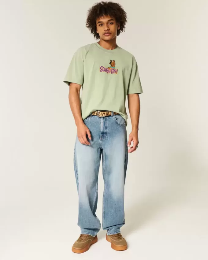 Skater-Baggy-Jeans in mittlerer Waschung Skater-Baggy-Jeans in mittlerer Waschung