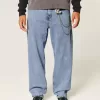 Skater-Baggy-Jeans in mittlerer Waschung Skater-Baggy-Jeans in mittlerer Waschung