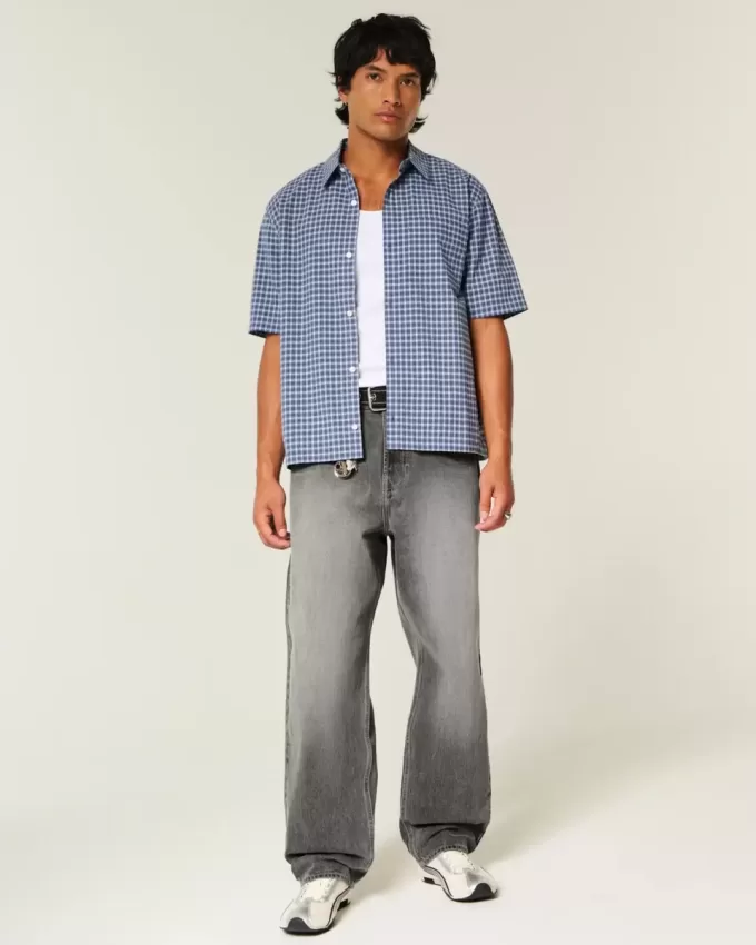 Skater-Baggy-Jeans mit Grafik Skater-Baggy-Jeans mit Grafik
