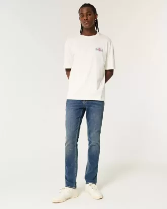 Skinny Jeans in dunkler Mittelwaschung