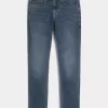 Skinny Jeans in dunkler Mittelwaschung