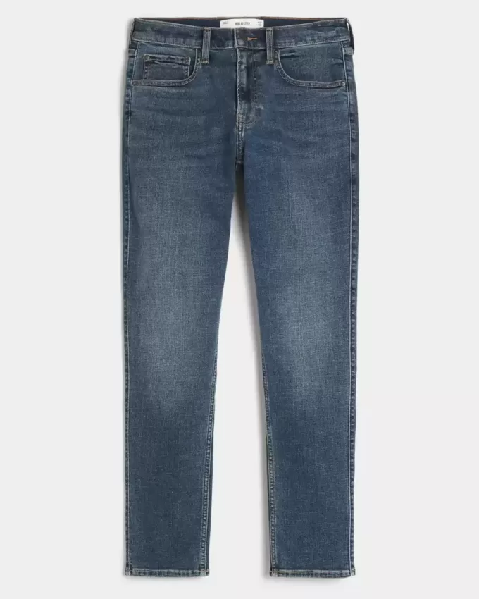 Skinny Jeans in dunkler Mittelwaschung