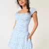 Skort-Kleid mit Flatterärmeln