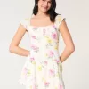 Skort-Kleid mit Flatterärmeln