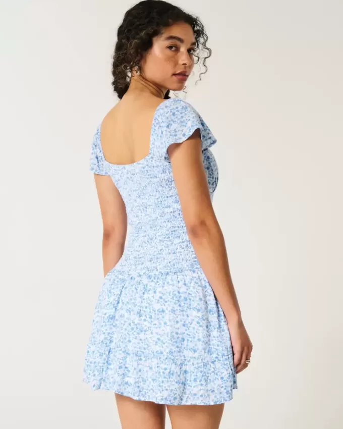 Skort-Kleid mit Flatterärmeln