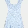 Skort-Kleid mit Flatterärmeln