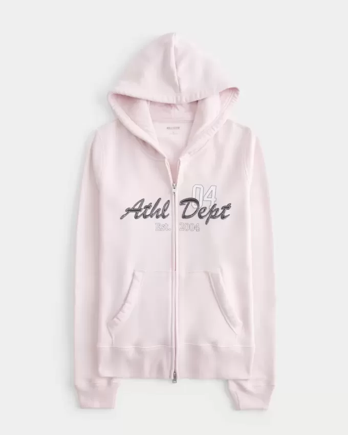 Slim Athletic Dept – Kapuzenpullover mit Grafik und Reißverschluss Slim Athletic Dept – Kapuzenpullover mit Grafik und Reißverschluss