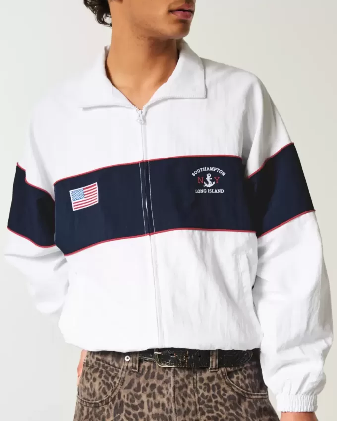 Southampton NY Grafik-Reißverschlussjacke Southampton NY Grafik-Reißverschlussjacke