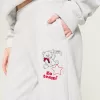 Sportliche Jogginghose mit weitem Bein und Grafik Sportliche Jogginghose mit weitem Bein und Grafik
