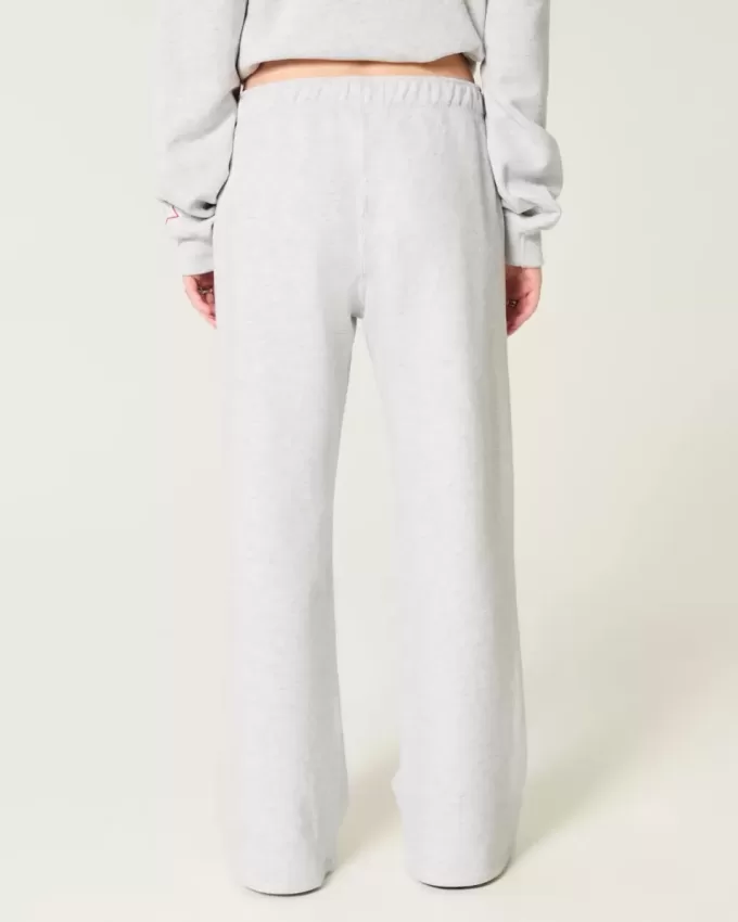 Sportliche Jogginghose mit weitem Bein und Grafik Sportliche Jogginghose mit weitem Bein und Grafik