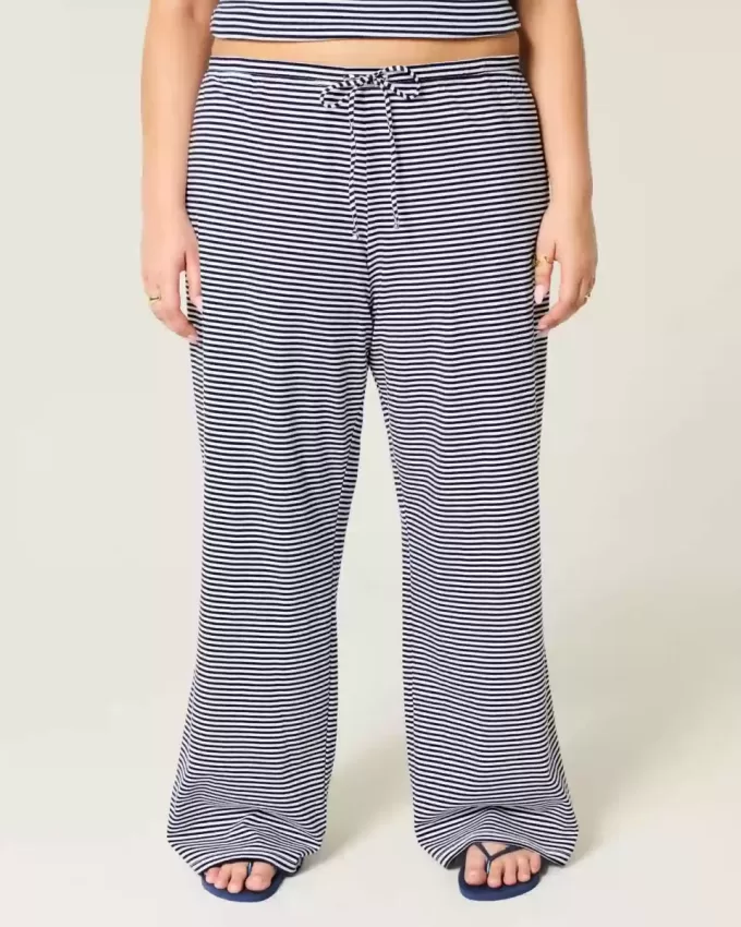 Strick-Schlupfhose mit weitem Bein Strick-Schlupfhose mit weitem Bein