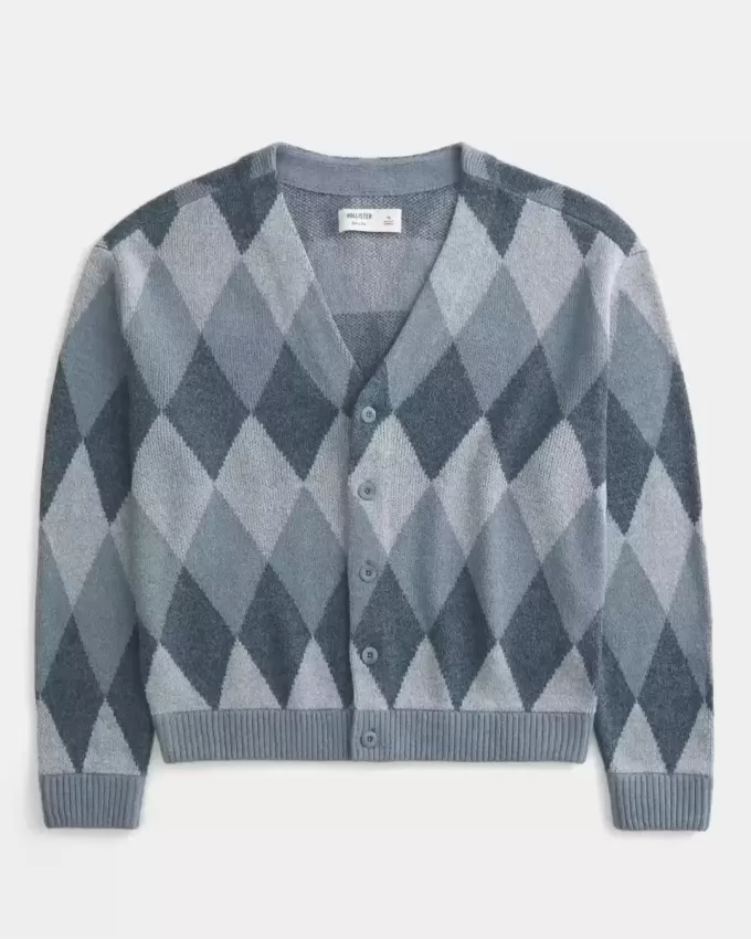 Strickjacke mit Kastenmuster Strickjacke mit Kastenmuster