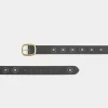 Sunburst-Gürtel aus veganem Leder mit Ösen Sunburst-Gürtel aus veganem Leder mit Ösen