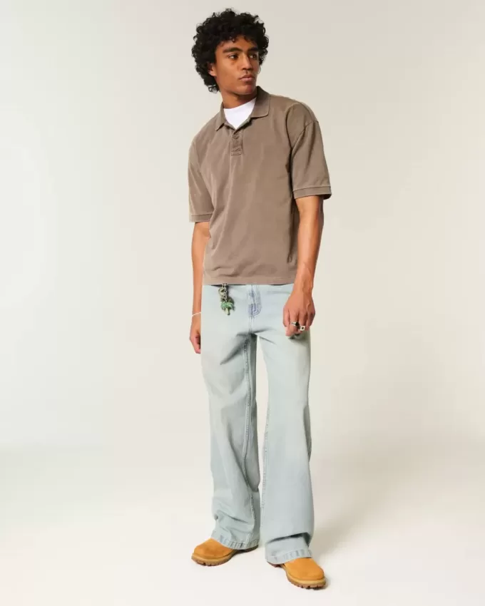 Super Baggy-Jeans in heller Waschung Super Baggy-Jeans in heller Waschung