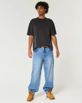 Super Baggy-Jeans in mittlerer Waschung