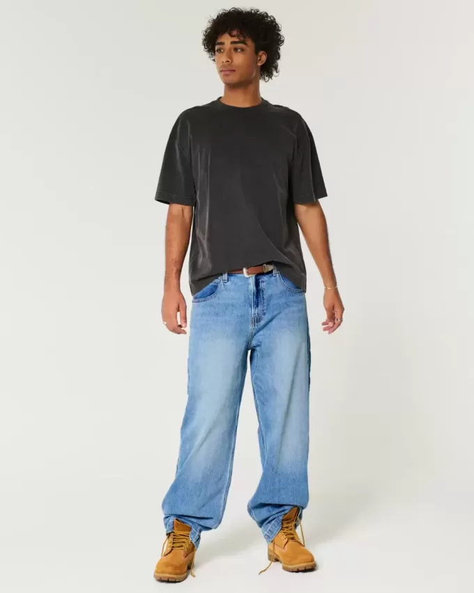 Super Baggy-Jeans in mittlerer Waschung Super Baggy-Jeans in mittlerer Waschung