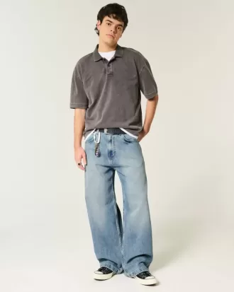 Super Baggy-Jeans in mittlerer Waschung Super Baggy-Jeans in mittlerer Waschung