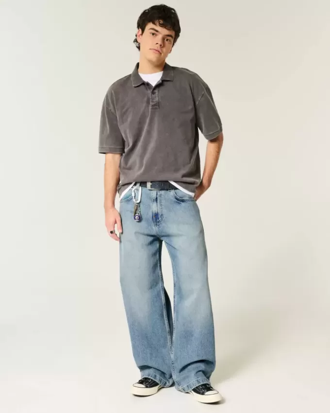 Super Baggy-Jeans in mittlerer Waschung Super Baggy-Jeans in mittlerer Waschung