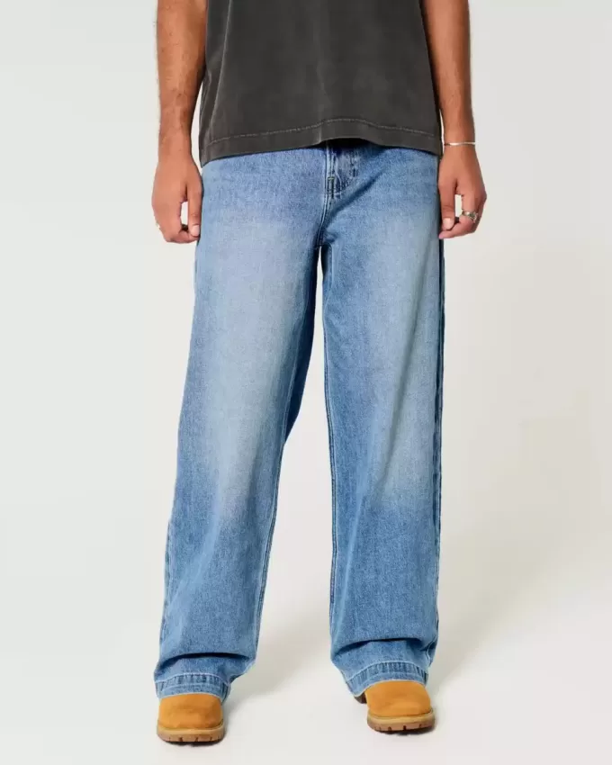 Super Baggy-Jeans in mittlerer Waschung Super Baggy-Jeans in mittlerer Waschung